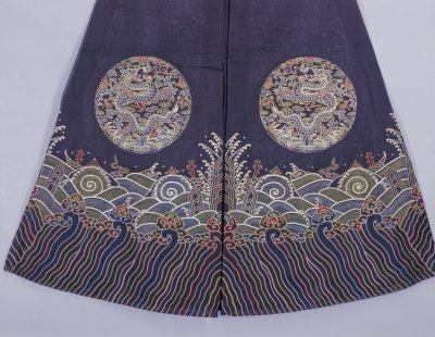 图片[3]-Shi Qing Yarn Embroidered Eight regimented Dragon Single Coat-China Archive